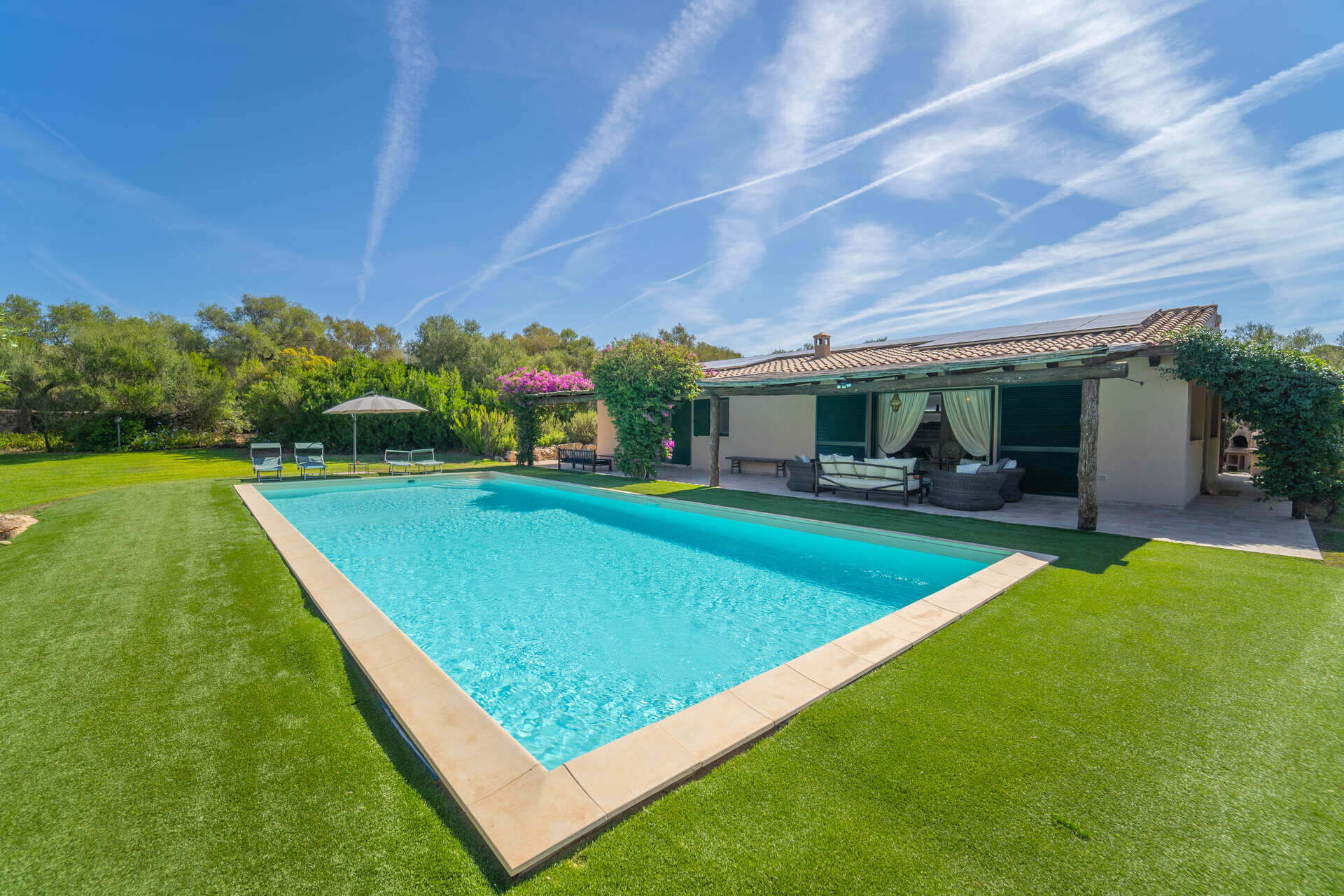 Luxurious villa nestled in the green countryside of the Costa Smeralda