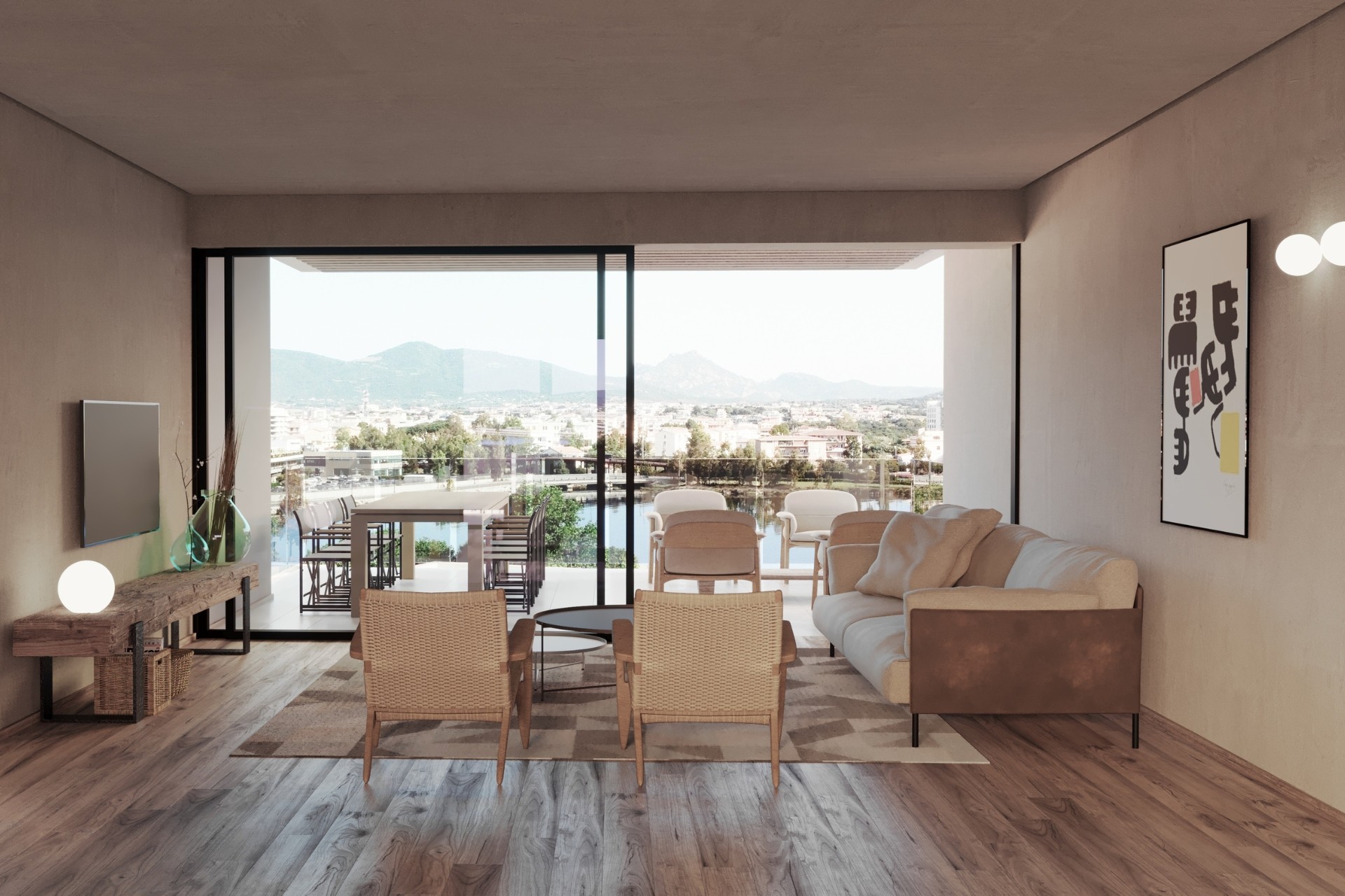 Four-room apartment with sea view in Olbia, Via A. Nanni